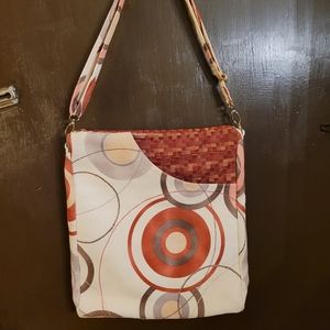 Bee Line Original Geometric Circles Fabric Shoulder Bag